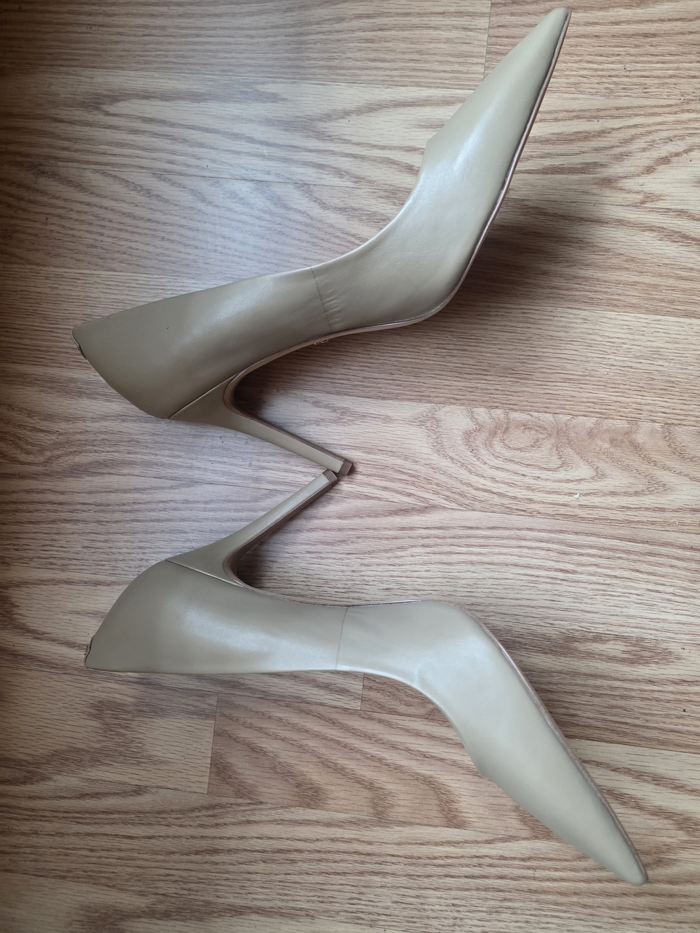 Sam Edelman Hazel Taupe Pointed-Toe Stiletto Pumps